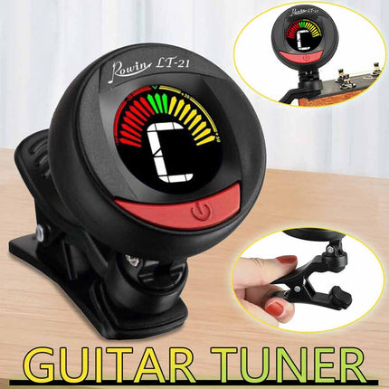 Clip On Guitar Tuner Chromatic Tuner for Acoustic Electric Bass Violin