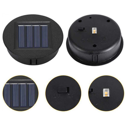 Solar Lights Replacement Top with LED Bulbs, 1-4pcs for Lantern Lid