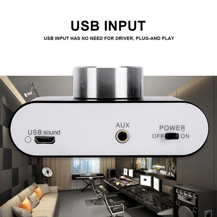 Bluetooth 5.0 Digital Amp Mini HiFi 50W+50W Stereo Audio Power Amplifier