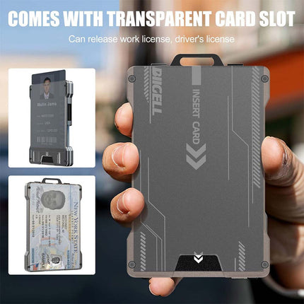 RFID Blocking Aluminum Card Holder Slim Wallet for Men with Money Clip