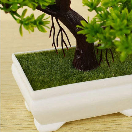 Artificial Pine Tree Bonsai in Pot, Fake Plant Home Decor