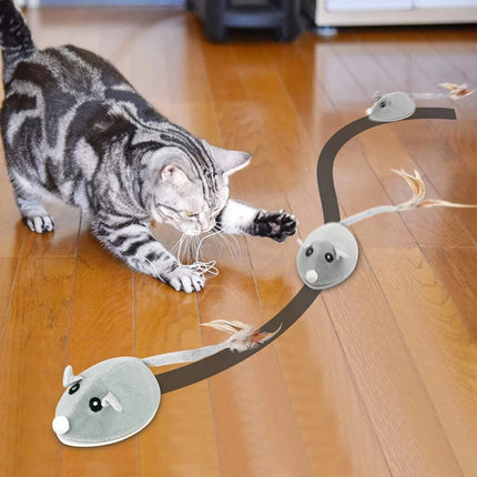Smart Robotic Mouse Cat Toy – Interactive Teaser Automatic Moving Rechargeable