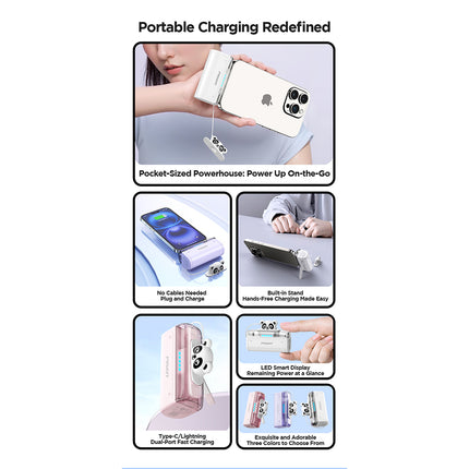 22.5W Pisen Power Tiny Mini 5000mAh Cable Free Power Bank CCC Certified