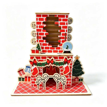 24 Day Xmas Santa Chimney Countdown Calendar Puzzle Toy NEW