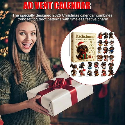 Dachshund Advent Calendar 24-Day Xmas Countdown Acrylic Tree Ornament