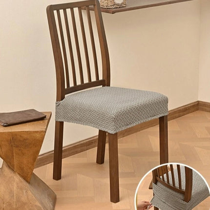 Stretch Dining Chair Seat Covers Jacquard Washable Removable Slipcover