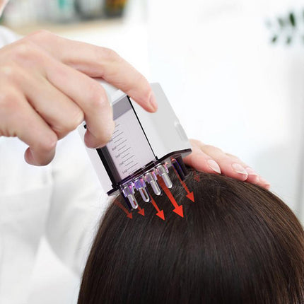 Electric Scalp Massager Red Light Vibration Hair Oil Applicator Hot Therapy