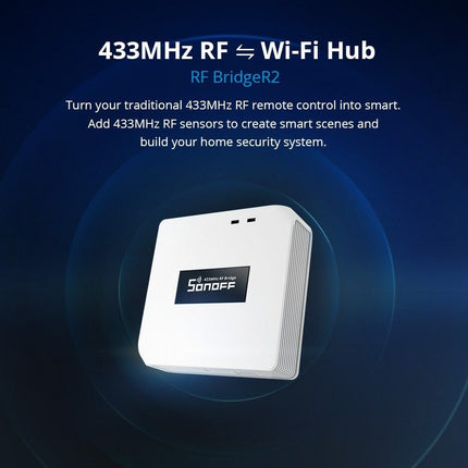 SONOFF RF Wireless Bridge R2 433MHz Gateway, Smart Remote Controller