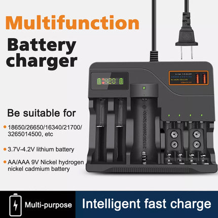 LCD Smart Battery Charger for AAA AA 9V Ni-MH Ni-CD Rechargeable