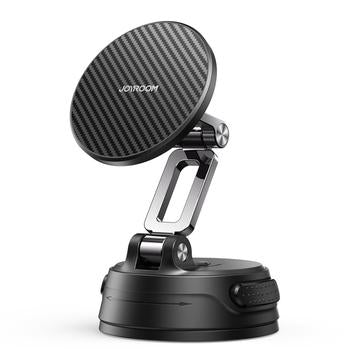 Foldable Magnetic Car Holder Strong Suction Cup Dashboard Mount Black