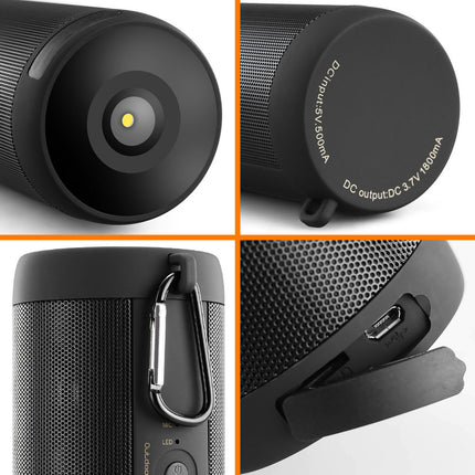 Portable Waterproof Bluetooth Subwoofer Speaker with TF Card & Radio
