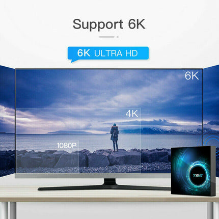 T95 TV Box 4GB 32GB Android 10.0 Quad Core HD 6K WiFi 5G Media Player
