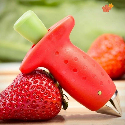 Strawberry Slicer Cutter Corer Huller Fruit Leaf Stem Remover Kitchen Gadget