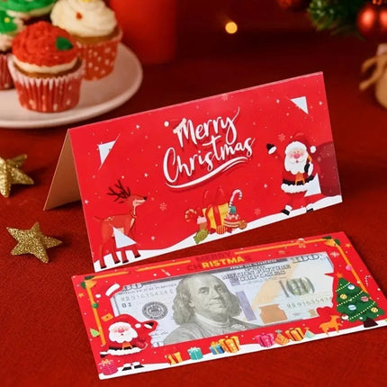 24X Mixed Christmas Money Wallet Window Envelope Cash Holder Gift Card