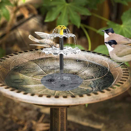 3-Tier Solar Bird Bath Fountain with Pump and Solar Panel for Garden