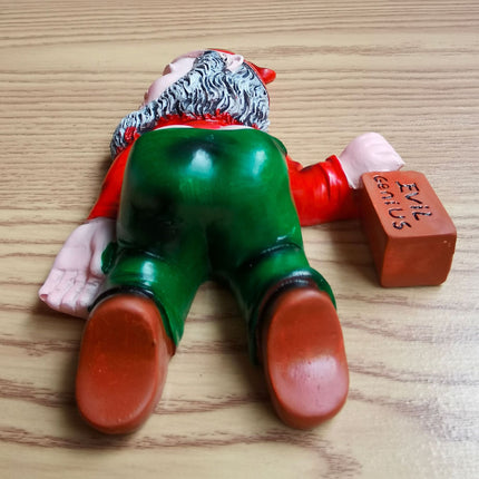 Funny Drunk Dwarf Garden Gnome Statue Rude Passed Out Patio Ornament