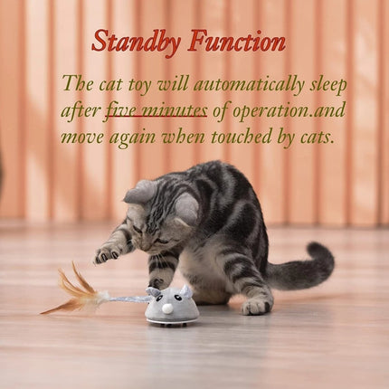 Smart Robotic Mouse Cat Toy – Interactive Teaser Automatic Moving Rechargeable