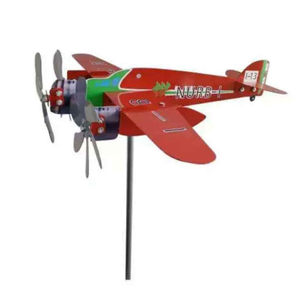 Compass Weather Vane Garden Decoration with Airplane Wind Spinner Windmill