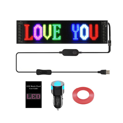 Car RGB LED Scrolling Display Sign, APP Programmable Message Board