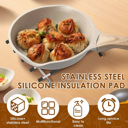 Stainless Steel Trivet, Hot Pan Stand Rack, Worktop Saver for Kitchen