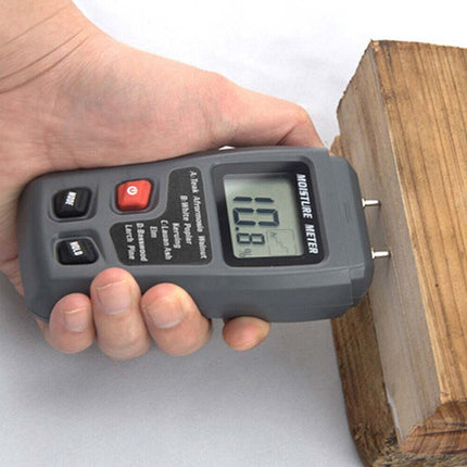 Digital Wood Moisture Meter 2-Pin Damp Detector for Firewood Testing