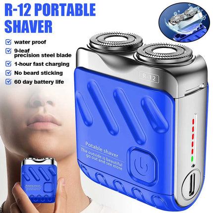 Ultra Clean Washable Double Head Electric Shaver Mini for Men Beard