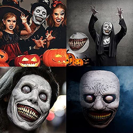 Halloween Demon Ghost Mask Creepy Smiling Scary Horror Cosplay Prop