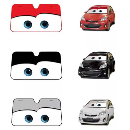 Car Windshield Sun Shade Cartoon Eye Visor SUV Front Window Cover