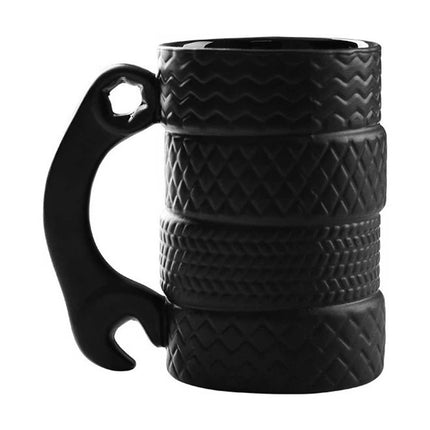 Novelty Tyre Coffee Mug 500ml, Perfect Gift for Car Fans Mechanics