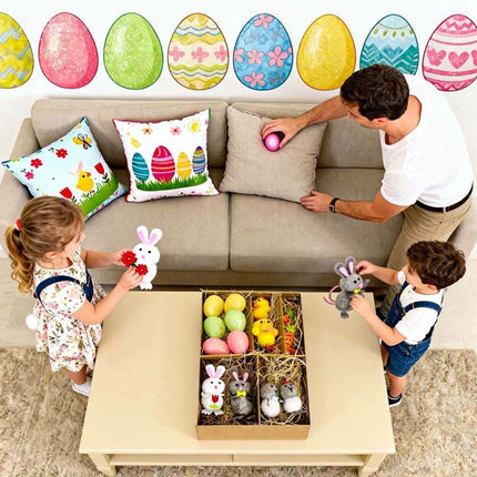 Carrot Egg Bunny Chick Easter Decoration Set, Plastic & Felt Party Items