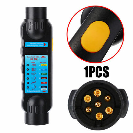 7 Pin Trailer Light Wiring Circuit Tester Plug Socket Towing Tow Bar Caravan