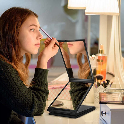 Adjustable 4-Way Mirror for Self Haircut, 360° Four-Fold DIY Tool