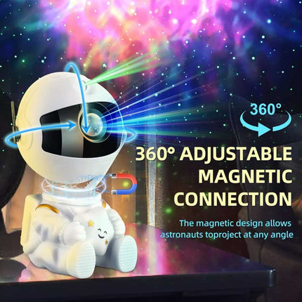 LED Astronaut & Star Projector Light, USB Starry Night Bedside Lamp