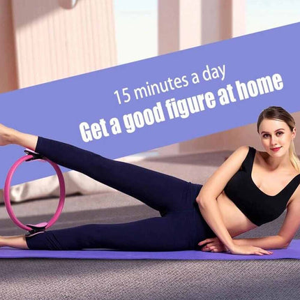 Pilates Ring Resistance Yoga Gym Fitness – Magic Circle with Foam Grip