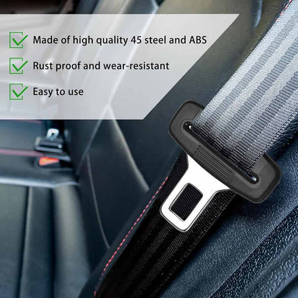 2PCS Car Seat Belt Buckle & Seatbelt Clips, 21mm Fits Most Cars