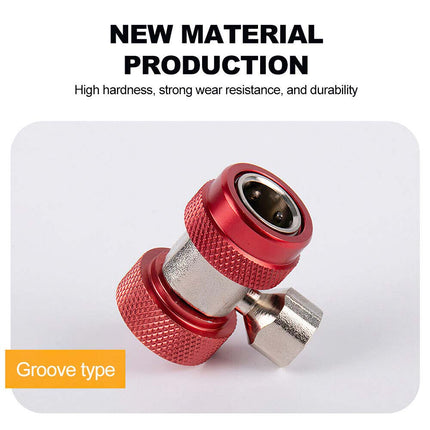 2pcs R134A AC Manifold Adapter Set, High Low Coupler Connector