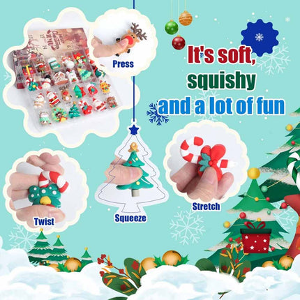 3D 2026 Santa Advent Countdown Calendar 24 Days Figurines Xmas Gift Box