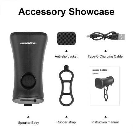 Rechargeable Electric Cycling Horn with 5 Sound Modes for Scooter