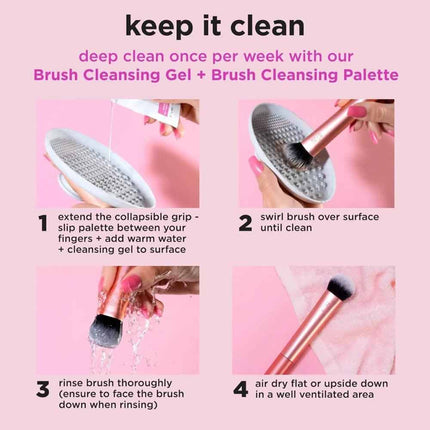 9 Piece Real Techniques Makeup Brush Set Naturale RT4266 Foundation Powder