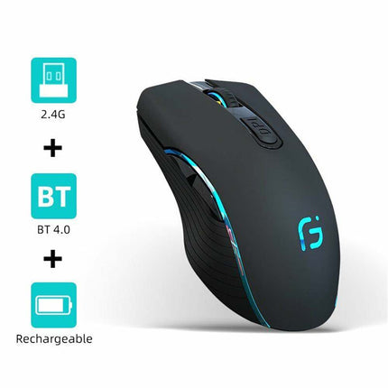 2.4G Bluetooth Wireless Mouse Single Dual Model Rechargeable Silent