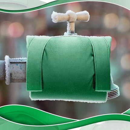 2x Green Insulated Outside Tap Cover Winter Frost Protector Garden