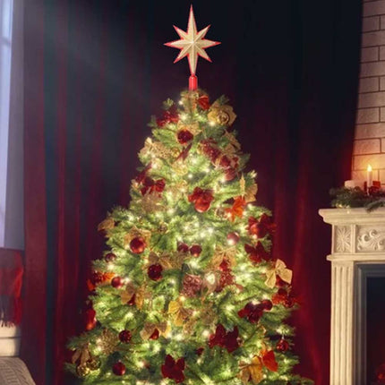Christmas Tree Star Topper, Home Tree Top Star Ornament Xmas Decor