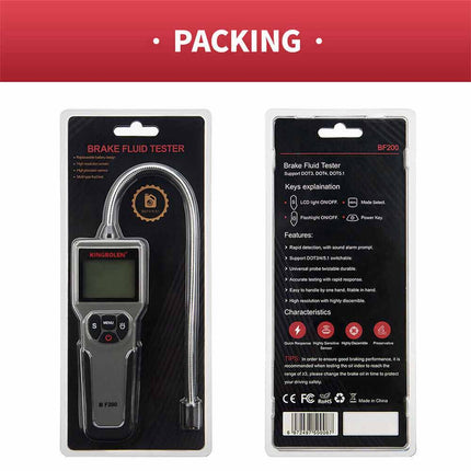 Digital Brake Fluid Detector, Compatible with DOT3 DOT4 DOT5.1