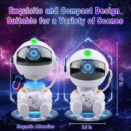 LED Astronaut & Star Projector Light, USB Starry Night Bedside Lamp