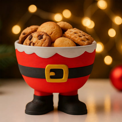 3D Printed Christmas Feet Bowl, Santa & Elf Red Candy Holder Gift