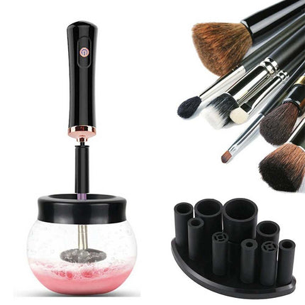 Electric Makeup Brush Cleaner Dryer Set, Cosmetic Auto Clean Quick Dry