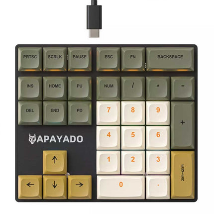 K33 RGB Mini Keyboard 33 Key Left Hand PBT Keycaps Plug Play Keypad