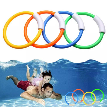 19pcs Kids Underwater Diving Toy Set, Swimming Pool Dive Rings & Seaweeds