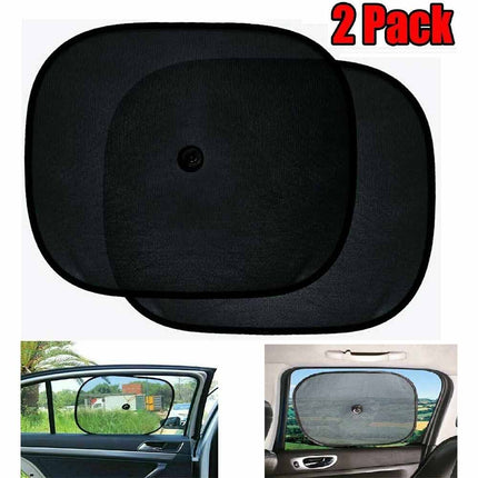 2Pcs Car Sun Shade Cover Blind Mesh Max UV Protection Front Rear Window