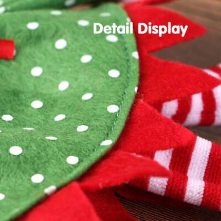 4Pcs Christmas Santa Hat Bottle Toppers Wine Bottle Cover Xmas Table Decor